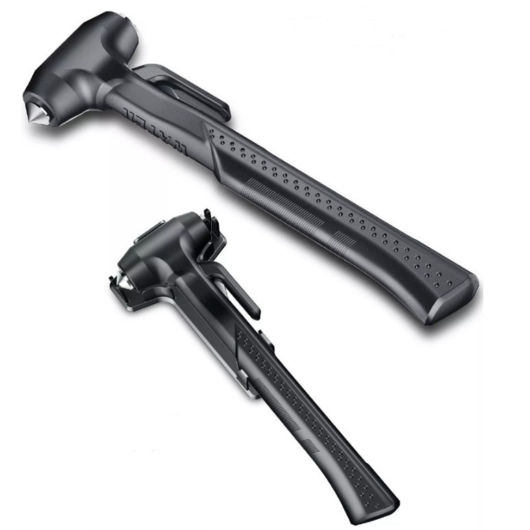 2-in-1 Car Safety Hammer – Window Breaker & Seatbelt Cutter Tool