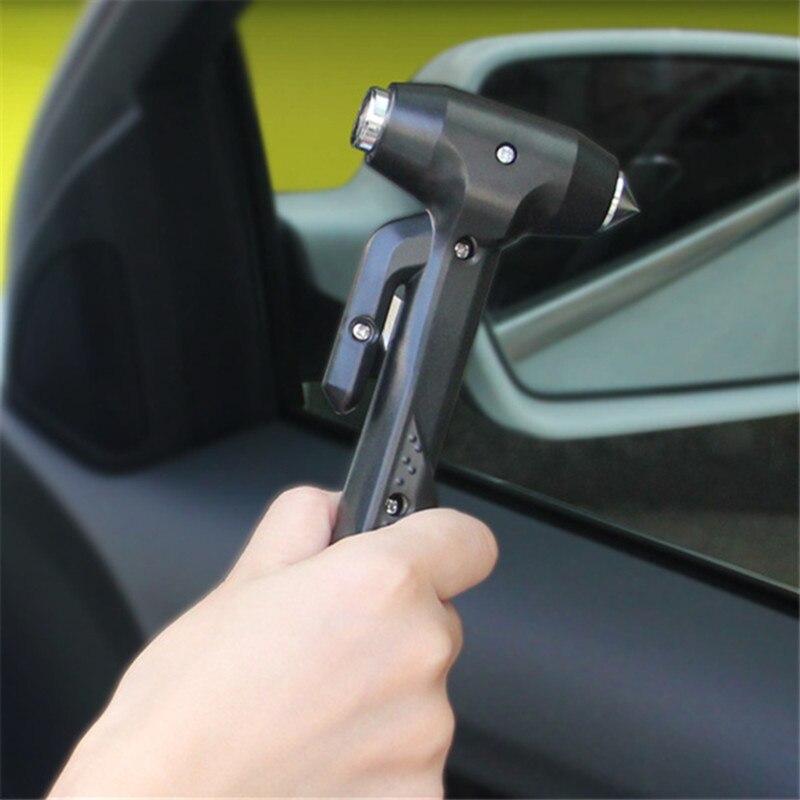 2-in-1 Car Safety Hammer – Window Breaker & Seatbelt Cutter Tool