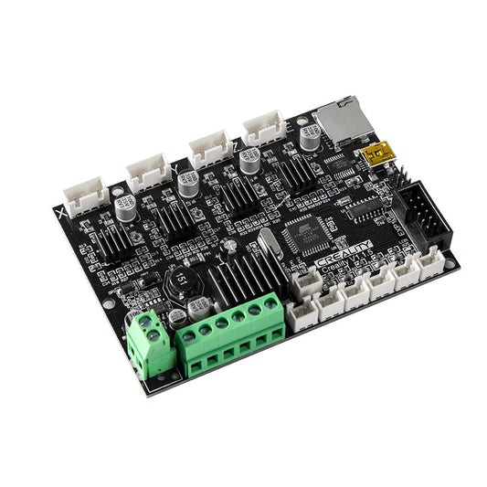 Electronic control board with various components on a white background