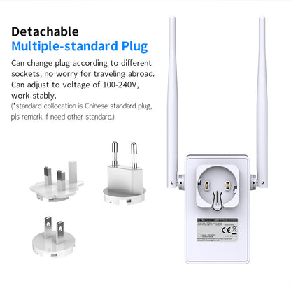 Multiple-standard plug with detachable design on a white background